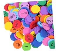 Healeved 600pcs Eva Colorful Number Disks Educational Arithmetic Math Learning Early Childhood Teaching Supplies Portable Value Discs for ’ Cognitive Development