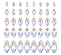 Healeved 600pcs Horse Eye Gems Flat Back Rhinestones Acrylic Sparkling Embellishments for Phone Case Nail Art Decorations DIY Craft Accessories