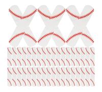 Healeved 60pcs Baseball Printed Bandages Flexible Snug Fit and Stable Wearing Effect, Waterproof Non-Woven Fabric Adhesive Bandages for Sports Wound Care and Sweaty Outdoor Training