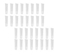 Healeved 60pcs Lip Gloss Tube Cosmetic Stain Bar Hydration Total Lid Balm Plumper Clear Glossy Kit Tin Empty Containers Moisturizer Jelly Chap Mini Pots Tubes White