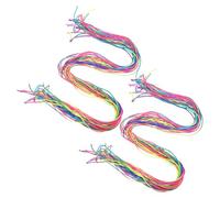 Healeved 60pcs Rainbow Hair Ties for Braids Colorful Gradient Hair Wrap Strings for Teens DIY Braiding Styling Accessories for Parties and Sports