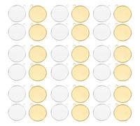 Healeved 60PCS Round Pendant Trays Bezel Blanks with 20mm Inner Diameter Vintage Circle Photo Pendant Base for DIY Jewelry Making Craft Supplies