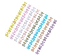 Healeved 64pcs Diy Bear Nail Charms Creative Manicure Ornaments for Nail Art Decoration Suitable for Natural Artificial Fun Fashionable Accessories for Home Salon Use