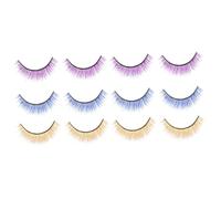 Healeved 6pairs False Eyelashes Women Lashes for Cosplay Performance Exaggerated Curved Tips Reusable Trimable for Halloween Party Photoshoot