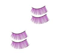 Healeved 6pairs Halloween Eyelashes Shining Curly Fake Eyelashes for Halloween Makeup Performance Carnival Beautiful