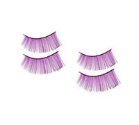 Healeved 6pairs Halloween Eyelashes Shining Curly Fake Eyelashes for Performance Carnival Makeup Beautiful Halloween Makeup