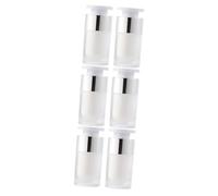 Healeved 6pcs Acrylic Vacuum Bottle Cosmetic Container for Creams Lotions Perfumes Refillable Travel Design Lightweight Portable