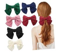 Healeved 6pcs Big Bows Clips for Women Cute Oversized Hair Accessories for Weddings Parties Daily Wear