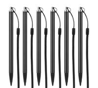Healeved 6pcs Black Stylus Pens for Touch Screens with High Precision Touch and Smooth Writing Experience Aluminium and Abs Material Portable Tether Included for Phones