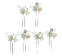 Healeved 6pcs Bridal Hairpins Cloth Flower Design Elegant Hair Accessories for Weddings Lightweight Shaped for Brides and Bridesmaids for Tea Parties and Special Occasions