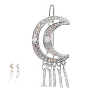 Healeved 6pcs Chic Tassel Hair Barrettes Elegant Hair Moon and Star Pendants for Parties and Special Occasions for Women and Girls