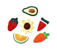 Healeved 6pcs Cute Fruit Design Hair Clips Barrettes for Girls Strawberry Carrot Watermelon Avocado Sunflower Hair Accessories for Daily Styling