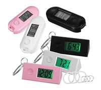 Healeved 6pcs Digital Keychain Watches for Nurses Boys and Girls Students Portable Led Pocket Watch Mute Function Luminous for Night