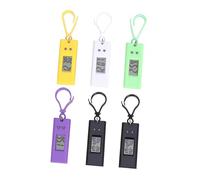 Healeved 6pcs Electronic Pocket Watch Keychain Digital Watch Portable Small Hanging Timepiece for Students Exams Random Color