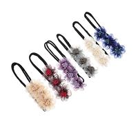 Healeved 6pcs Elegant Ribbon Bun Maker Flower Hair Accessories for Stylish Hairstyles for Parties and Daily Wear