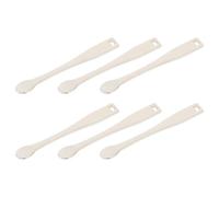 Healeved 6pcs Face Cream Spoon Set Zinc Alloy Metal Moisturiser Spoons for Sampling and Applying Peels Travel Skin Care Tools Silver