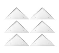 Healeved 6Pcs Foosball Table Triangle Corner Edge Protectors White Plastic Foosball Table Replacement Parts Side Edge Guards for Home Football Accessories