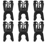 Healeved 6pcs Football Training Sign Pole Buckle Plastic Easy Obstacle Setup User-friendly Design Black for Soccer Training Exercises