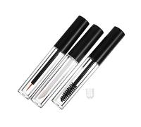 Healeved 6pcs Frosted Black Cover Makeup Bottle for Eyelash Application Portable Diy Eyelash Brush Bottle Body for Beauty Makeup