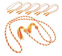 Healeved 6pcs Graduation Honor Cords with Tassels Rayon Graduation Decoration Cords for Ceremony and Party Classic Red and Gold Design for Student Keepsake and School Celebration
