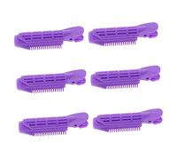 Healeved 6pcs Hairdressing Curlers Hair Root Clips Volumizing Wave Styling Accessories for Women Diy Hair Rollers Purple