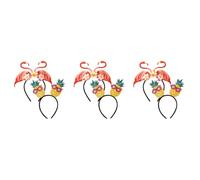 Healeved 6pcs Hawaiian Luau Headbands Pineapple Flamingo Hair Accessories for Parties Festivals and Costumes Lightweight Comfortable Fit for Photos and Celebrations