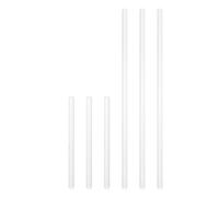 Healeved 6Pcs Heat Resistant Glass Stirring Rods for Laboratory and Educational Use - Solid Borosilicate Glass Mixing Sticks Set (3 X 20Cm 3 X 10Cm) for Scientific Experiment and School