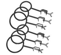 Healeved 6pcs Iron Retort Ring Support for Chemistry Lab with Stable Support and Corrosion Resistant Material, Suitable for Burette and Beaker Use in Classrooms and Scientific Research