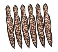 Healeved 6pcs Leopard Print Hair Curler Rollers Wavy Curls Styling Tool for Women Easy Use Hair Sponge Rollers for and Volume