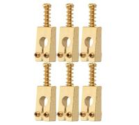 Healeved 6pcs Metal Electric Guitar Bridge Saddle Adjustment for Tremolo Bridge Upgrade Replacement Saddle Parts Repair