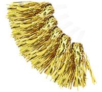 Healeved 6Pcs Metallic Cheerleading Pom Poms for and, Handheld Dance and Performance Props with PP Flat Handles, Suitable for Sports Events, Cheerleading and School Competitions