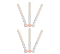 Healeved 6pcs Mushroom Head Concealer Brush round Sponge Tips for Blending and Smudging Makeup Includes in Pink Yellow and White for Smooth Application