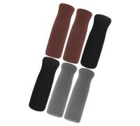 Healeved 6pcs Non-Slip Foam Handle Grips for Elderly Walking Canes and Crutches, Wheel Hand Grip Covers with Padded Comfort, Anti-Skid Handle Wraps for Seniors, Black Grey Brown