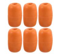 Healeved 6pcs Orange Oval Anchor Buoy Floats with Uv-resistant Foam for Fishing Nets Dock Kayak Crab Markers High Visibility Robust Flotation Hydrodynamic Design for Aquaculture and Water