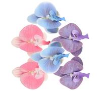 Healeved 6pcs Orchid Floral Shoe Clips for Women Butterfly Flower Buckle Clips for High Heel Sandals and Beach Shoes in Blue Dark Purple and Dark Pink