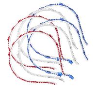 Healeved 6pcs Patriotic Headbands Red White Blue Hair Hoops for Independence Day Celebrations Decorative Cosplay Accessories for Women and Photo Props for July Festivities