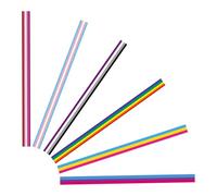 Healeved 6pcs Rainbow Party Ribbon Set Made of Polyester, Well-Made Decorative Ribbons for DIY Decoration and Bowknot Making, for Party and Cards Making Random Color