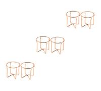 Healeved 6pcs Rose Gold Makeup Sponge Display Stand Cross Tool Rack for Drying and Storing Cosmetic Elegant Design for Bedroom Vanity Organization