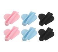 Healeved 6pcs Silicone Heart Shaped Lipstick Holder for Phone Case with Adhesive Back, Design Multi-functional Lip Balm and Lip Gloss Holder, for Travel and Every Occasion