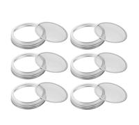 Healeved 6pcs Stainless Steel Sprouting Jar Lids with Holes for 70/86mm Regular Mouth Jars, Efficient Drainage and Good Fit for Salad Sprouts and Alfalfa, for Kitchen and Family Fun