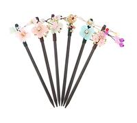 Healeved 6pcs Vintage Hair Chopsticks Retro Flower Hairpins for Women Elegant Chinese Hair Sticks for Buns and Updos for Weddings and Special Occasions