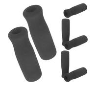 Healeved 7pcs Padded Hand Grips for Walkers and Walking Sticks, Black Nbr Non-slip Grip Covers with Sturdy Cushioning, Sleek Modern Look to Extend the Life of Walker Handles, Suitable
