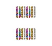 Healeved 8 Boxes Metal Nail Studs Charms in Gold and Silver with Multi-colour Design, Versatile DIY Manicure Supplies in 12-grid Box for Organized Storage and Special Occasions