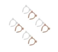 Healeved 8 Pcs Furry Bear Ear Headband for Women, Soft Plush Hair Hoop with Cute Bear Ears Design, Comfortable and Versatile for Halloween and Cosplay Parties