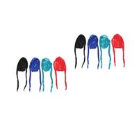 Healeved 8 Pcs Pirate Durag Long Tail Hat for Boys and Lightweight Polyester Headwear with Adjustable Fit, for Party Costume, School Events, and Festival Fancy Dress