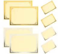 Healeved 8 Sheets of Blank Certificate Papers for Office and School Use Award Certificate Inner Paper with Fabulous Style High-Quality for Academic and Diplomas