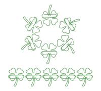 Healeved 80pcs Green Clover Shaped Paper Clips Metal Decorative Mini Clips for Paper Bookmarks Office and School Use St Patrick’s Day Party Favor