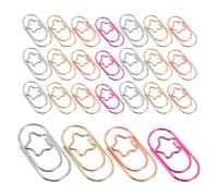 Healeved 80pcs Star-Shaped Mini Metal Paper Clips, Small Decorative Novelty Clips for Wedding Invitations, Craft Projects, School Office Organization