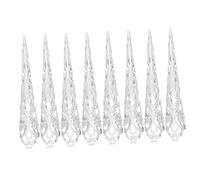 Healeved 8pcs Ancient Queen Fingernail Nail Rings Made of Iron Stylish Silver Finger Tip Protectors Convenient to Wear and Take for Festival Occasions and Parties