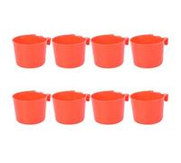Healeved 8pcs Bird Feeding Bowls for Cage with Strong and Sturdy Plastic Design, Suitable for Pigeon and Parrot, Easy to Install on Bird Cage for Convenient Feeding